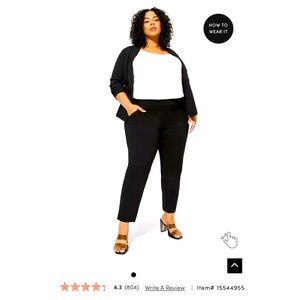 Torrid Pull-On Relaxed Taper Studio Luxe Ponte High-Rise Pant size 12